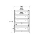 Ver imagem 6 de Cômoda Alta Ditália 5 Gavetas Dm-229 Branco