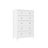 Cômoda Alta Ditália 5 Gavetas DM-229 Branco - 3