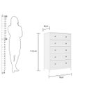 Ver imagem 7 de Cômoda Alta Ditália 5 Gavetas Dm-229 Branco