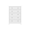 Cômoda Alta Ditália 5 Gavetas DM-229 Branco - 4