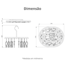 Ver imagem 3 de Mini Varal de 16 Grampos para Itens Pequenos Cor Azul Durín