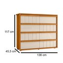 Ver imagem 3 de Cômoda Tarsila 100% Mdf Ripado 8 Gavetas - 7 Decor Cinamomo e Off White