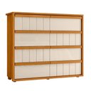 Ver imagem 2 de Cômoda Tarsila 100% Mdf Ripado 8 Gavetas - 7 Decor Cinamomo e Off White