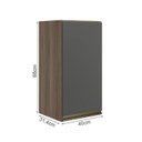 Ver imagem 3 de Armario Aereo 1p Mdf 40 Cm Kali 12202 Carvalho Toq Chumbo Nicioli