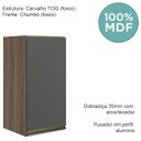 Ver imagem 4 de Armario Aereo 1p Mdf 40 Cm Kali 12202 Carvalho Toq Chumbo Nicioli