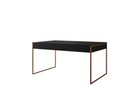 Ver imagem 2 de Mesa Industrial Filadélfia 137x90 Ferro Cobre Tampo Preto
