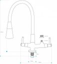 Ver imagem 6 de Torneira Gourmet Bica Móvel de Bancada de Cozinha Cone Max Preto para Filtros e Purificadores 7142