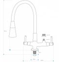 Ver imagem 6 de Torneira Gourmet Bica Móvel de Bancada de Cozinha Cone Max Preto para Filtros e Purificadores 7142