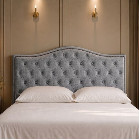 Cabeceira para Cama Box Casal 148cm Diesis Linho Cinza- Sallar Home