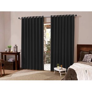 Cortina Blackout Tecido Quarto Casal Sala 3,00x2,30 M - Preto