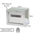 Ver imagem 2 de Caixa Correio Carta Condomínio Detras Inox Chave 15x30x18cm
