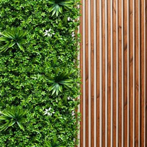 Jardim Vertical Artificial 2,5m² Kit de Placas Premium Proteção Uv para Áreas Internas e Externas
