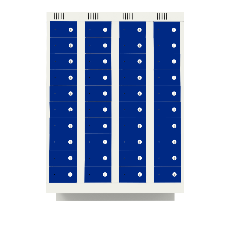 Armário em Aço para Celulares com 40 Portas -fixação na Parede - Nk 2707 Nilko Armários Azul Cadeado - 2