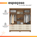 Ver imagem 6 de Guarda Roupas Casal 3 Portas 9 Gavetas Uraí Andirá