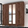 Guarda Roupa Casal Jacarandá Mdf 6pts 3gav Espelho Madeform Amêndoa - 1
