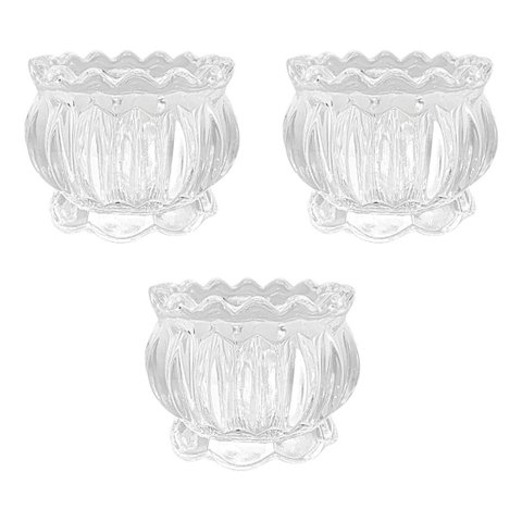 10 Castiçal De Vidro Porta Vela Decoração Casa Festas