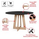 Ver imagem 2 de Mesa de Jantar Redonda 120 Cm Montreal Preto/ Jade