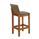 Ver imagem 3 de Kit 2 Banquetas Estofada Pérola Linho Bege Madeira Maciça