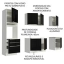 Ver imagem 5 de Armário de Cozinha Completa 240cm Branco/Preto Lux Madesa 03