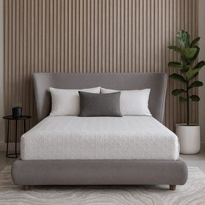 Cama Japonesa com Cabeceira Corea Seo Casal Linho Cinza - Sallar Home