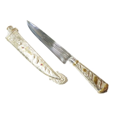 Faca Gaúcha Churrasco Inox 8 Prata Alemã Três Listras Rs