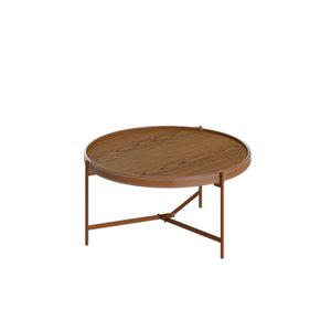 Mesa de Centro Aqua 71 Freijo com Cobre - Imcal Moveis Imcal Móveis