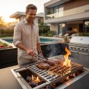 Ver imagem 3 de Grelha Argentina Inox Churrasqueira com Hastes Removíveis Cozix –grelha Gourmet Carvão Parrilha Gás
