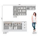 Ver imagem 4 de Cozinha Completa Americana (2 Aéreos, 2 Balcões, 1 Complemento) 5 Peças Branco - Henn