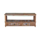 Ver imagem 2 de Rack Aparador 1,5 metro Madeira Demolição Peroba Rosa com Pátina 2 Gavetas