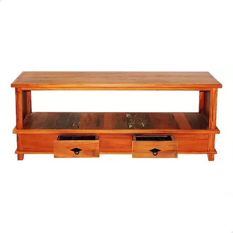 Rack Aparador Santana 1,5 Metro com 2 Gavetas Madeira Maciça Natural