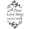 Adesivo de Parede A True Love Story Never Ends - Aço Escovado - 2
