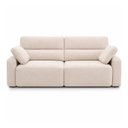 Ver imagem 1 de Sofá Sala de Estar Polo Retrátil Reclinável Bipartido 200cm 2 Lugares Bouclê Off White M1 - Monari D