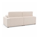 Ver imagem 3 de Sofá Sala de Estar Polo Retrátil Reclinável Bipartido 200cm 2 Lugares Bouclê Off White M1 - Monari D