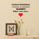 Ver imagem 1 de Adesivo de Parede Coisas Pequenas Tornam-se Grandes - Aço Escovado