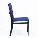 Ver imagem 2 de Cadeira de Jantar para Mesa Área Gourmet de Alumínio e Corda Náutica Azul Preto Trama Móveis