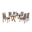 Ver imagem 2 de Conjunto Sala de Jantar 6 Lugares Alvorada Mesa e Cadeiras Madeira Maciça