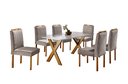Ver imagem 2 de Conjunto Sala de Jantar 6 Lugares Alvorada Mesa e Cadeiras Madeira Maciça