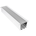 Ver imagem 1 de Perfil Fita Led Embutir 2 Metros 50x35mm Alto Alumínio Branco Difusor Fosco R7