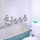 Ver imagem 1 de Adesivo de Banheiro Patos - Branco