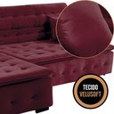 Ver imagem 2 de Sofá Retrátil e Reclinável com Chaise Orlando 2.20x2.10m- Sofisticato-vinho