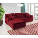 Ver imagem 3 de Sofá Retrátil e Reclinável com Chaise Orlando 2.20x2.10m- Sofisticato-vinho
