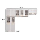 Ver imagem 2 de Kit de Cozinha Compacta Diamante Smart Aço 3 Peças (2aéreos+1paneleiro) Cz24 Branco/preto -