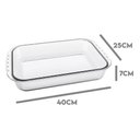 Ver imagem 2 de Kit C/2 Assadeira Retangular Funda Lasanha 5lts Vidro C/tpa
