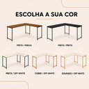 Ver imagem 6 de Mesa em L sem Prateleira Office em MDF Estilo Industrial Klm Store