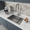 Ver imagem 6 de Combo Cuba 60x40 Escovada Calha Canal Escorredor Sobrepor