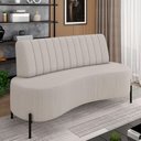 Ver imagem 2 de Sofá Chaise 2 Lugares Sala Living 135cm Pés Industrial Cayman K01 Linho Cru Lyam Decor