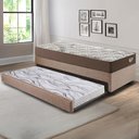 Ver imagem 3 de Bicama Box Solteiro Linho Marrom 88x188x28 Cm com Colchão Relax Adorabile Molas Ensacadas Ecoflex