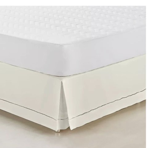 Saia Box Casal 100% Algodão Percal 200 Fios Palha