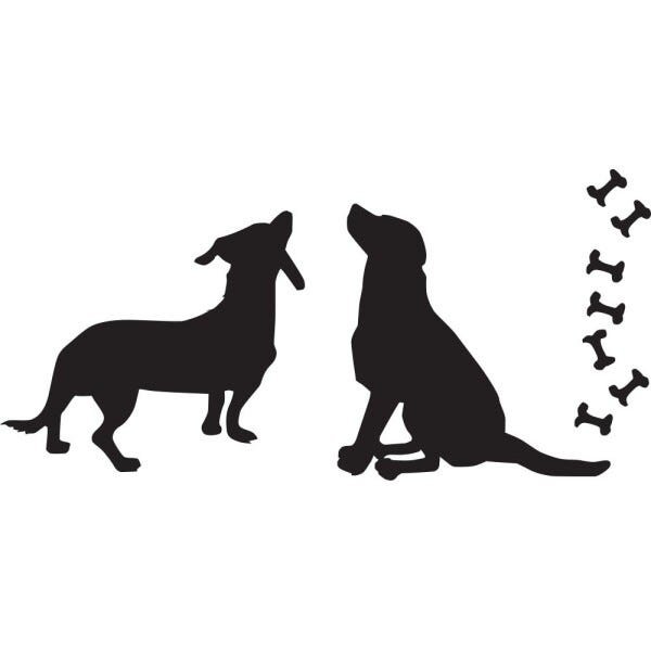 Adesivo de Parede Dogs - Jateado - 2
