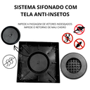 Ver imagem 6 de Ralo Inteligente Antiodor Quadrado 15x15 Oculto Preto Fosco Tela Sifão + Caixa Sifonada 150mm